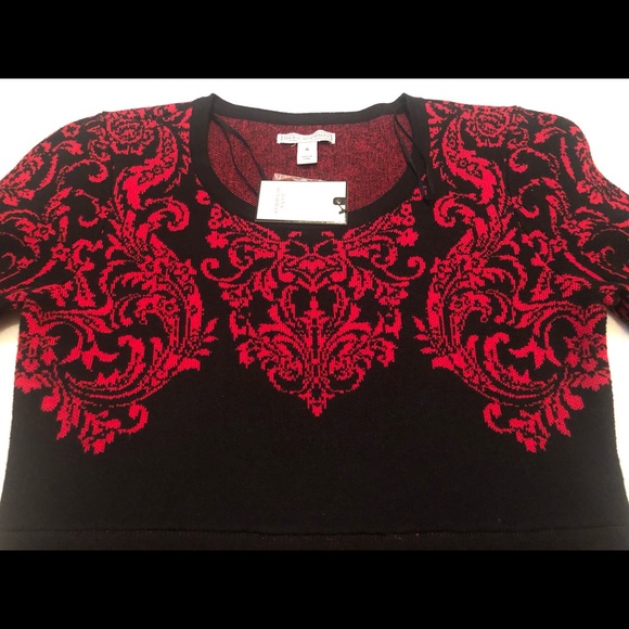 Dana Buchman Red/Black Knit Dress - Picture 4 of 9